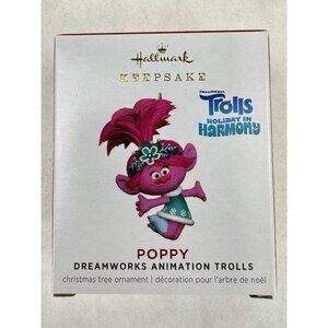 Hallmark 2021 Poppy DreamWorks Trolls 1" Mini Ornament Holiday Harmony Christmas